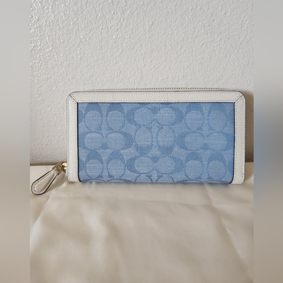 Signature chambray coach wallet